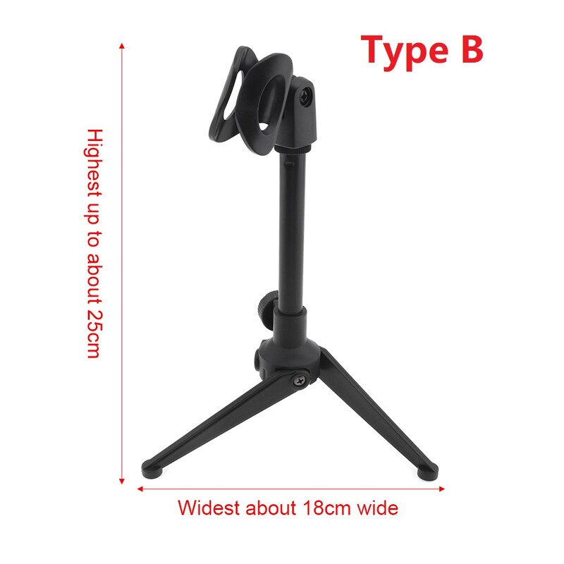 Hordozható fém mikrofon háromlábú emelőállvány 180 fokos elforgatási szögben 3 típus választható