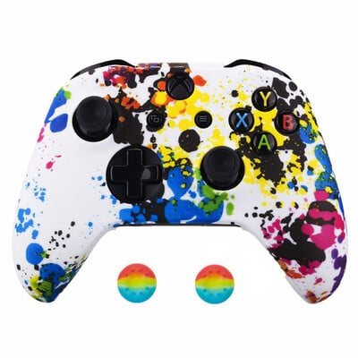 Pre Xbox One XS Controller Gamepad Camo silikónový kryt gumený úchop ochranný kryt pre tenký joystick