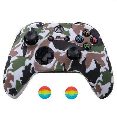 Pre Xbox One XS Controller Gamepad Camo silikónový kryt gumený úchop ochranný kryt pre tenký joystick