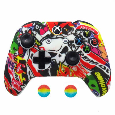Pre Xbox One XS Controller Gamepad Camo silikónový kryt gumený úchop ochranný kryt pre tenký joystick