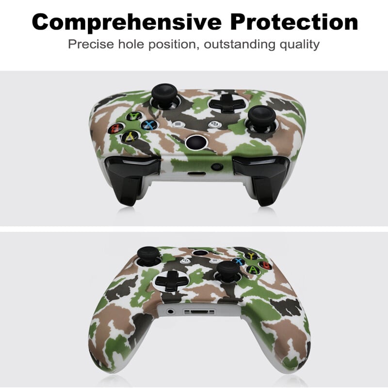 Pre Xbox One XS Controller Gamepad Camo silikónový kryt gumený úchop ochranný kryt pre tenký joystick