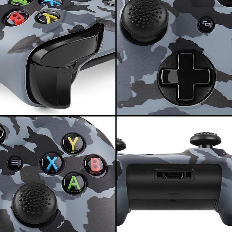 Pre Xbox One XS Controller Gamepad Camo silikónový kryt gumený úchop ochranný kryt pre tenký joystick