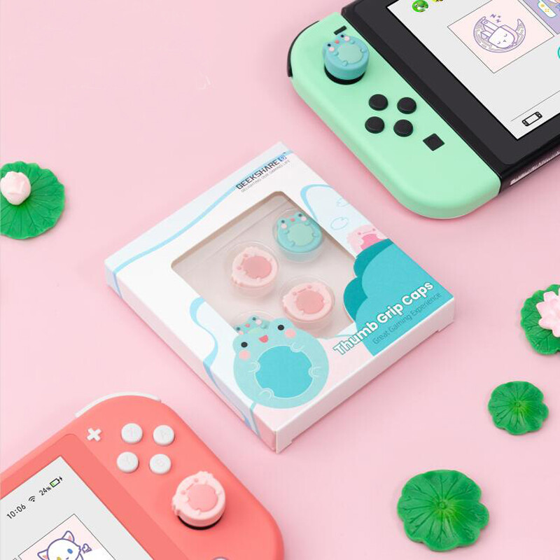 Animals Frog Soft hüvelykujj bot markolat sapka Joystick védőburkolat Nintendo Switch NS Lite Joy-con kontroller hüvelykujj tokhoz