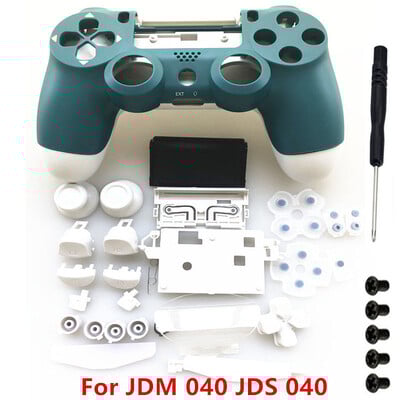 Cijeli set Kućište Kućište Gumbi za popravak Kućište za DualShock 4 PlayStation 4 PS4 Pro jds 040 JDM-040 Poklopac kontrolera Narančasto Plava