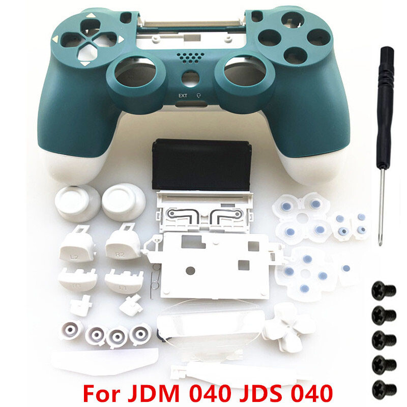 Cijeli set Kućište Kućište Gumbi za popravak Kućište za DualShock 4 PlayStation 4 PS4 Pro jds 040 JDM-040 Poklopac kontrolera Narančasto Plava