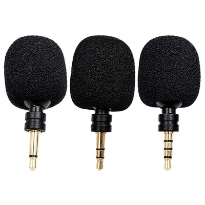 Hordozható 3,5 mm-es jack mini mikrofon Hordozható kis 3,5 jack mikrofon felvevő laptop okostelefonhoz Android telefon fém mikrofon