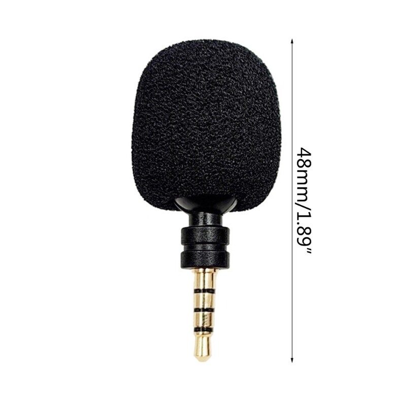 Kaasaskantav 3,5 mm pesaga minimikrofon Kaasaskantav väike 3,5 pistikuga mikrofoni salvesti sülearvuti nutitelefoni jaoks Android-telefoni metallist mikrofon