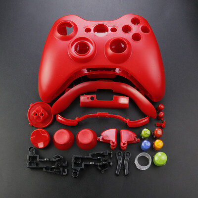 JCD XBOX 360 vezeték nélküli vezérlőhöz, teljes házas játékvezérlő ház burkolata gombokkal Kitek Analóg Stick lökhárító tartozékok