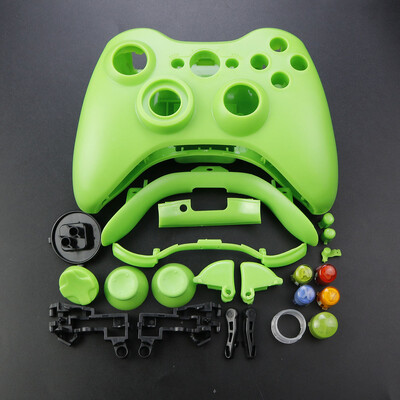 JCD XBOX 360 vezeték nélküli vezérlőhöz, teljes házas játékvezérlő ház burkolata gombokkal Kitek Analóg Stick lökhárító tartozékok