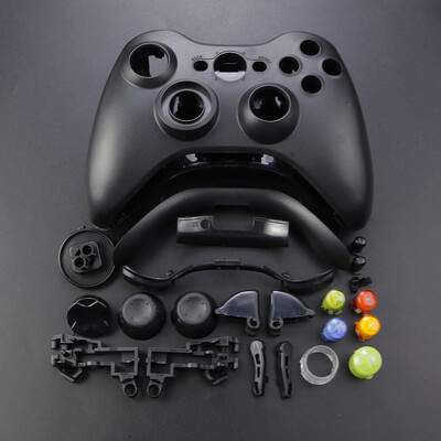 JCD XBOX 360 vezeték nélküli vezérlőhöz, teljes házas játékvezérlő ház burkolata gombokkal Kitek Analóg Stick lökhárító tartozékok