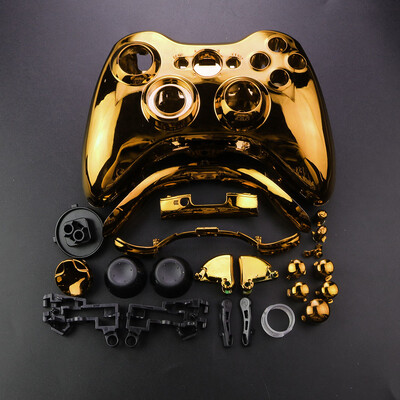 JCD XBOX 360 vezeték nélküli vezérlőhöz, teljes házas játékvezérlő ház burkolata gombokkal Kitek Analóg Stick lökhárító tartozékok