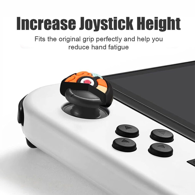 4db rajzfilm szilikon analóg hüvelykujj fogantyú sapka, amely kompatibilis a Nintendo Switch OLED/Switch Lite/Switch joystick védőburkolattal