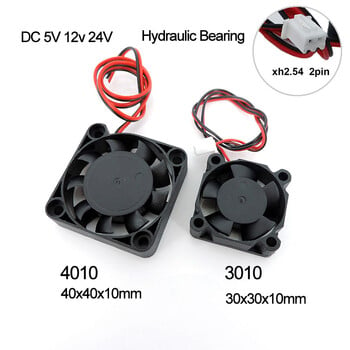 Hydraulic Bearing DC Cooling Fan 3010 4010 30x10mm 40x10 5V 12v 24V For Brushless 2PIN 3cm 4cm Fan DC 5/12/24V for 3D printer e1