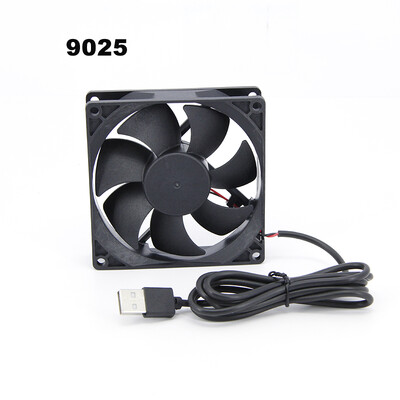 120x120x25mm 80x80x25mm 5010 9025 5V USB Power Cooling Case Fan for Receiver DVR Xbox TV Box Router