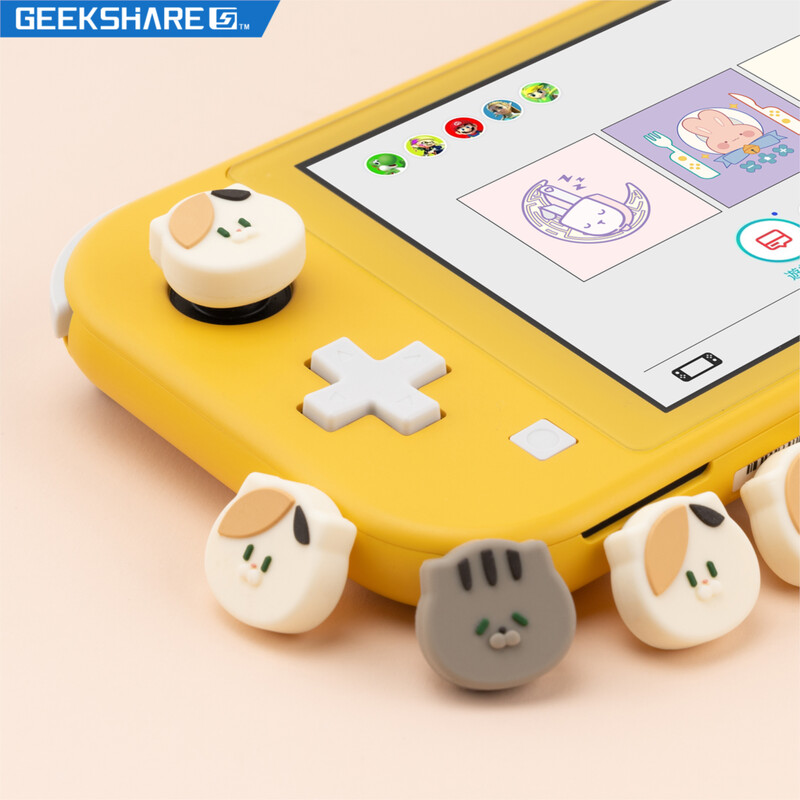 Cat Chick puha hüvelykujj stick markolat sapka Joystick védőburkolat Nintendo Switch NS Lite Joy-con kontroller hüvelykujj tokjához