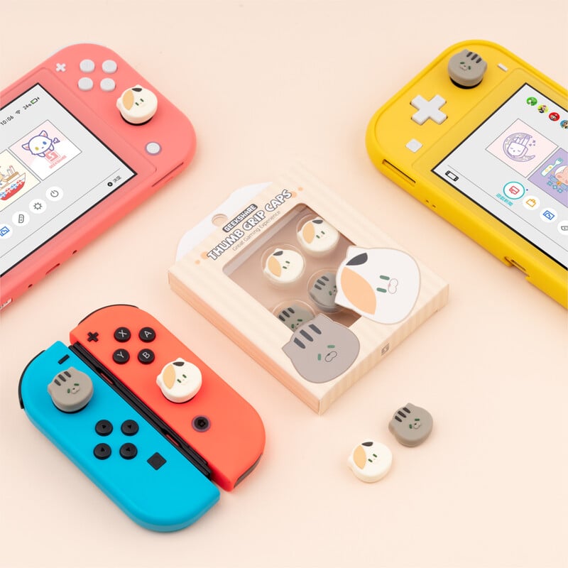 Cat Chick puha hüvelykujj stick markolat sapka Joystick védőburkolat Nintendo Switch NS Lite Joy-con kontroller hüvelykujj tokjához