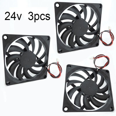 8cm 8010 DC 5V 12V 24V chladiaci ventilátor bez kefy pre RepRap 3D tlačiarne diely DC chladič 80 x 80 x 10 mm plastový ventilátor 2pin