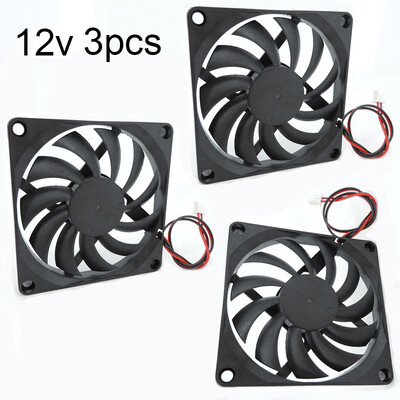 8cm 8010 DC 5V 12V 24V chladiaci ventilátor bez kefy pre RepRap 3D tlačiarne diely DC chladič 80 x 80 x 10 mm plastový ventilátor 2pin