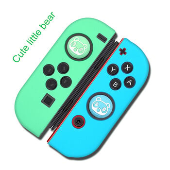 JCD 4PCS Animal Crossing Bear Pad Thumb Stick Cap Grip Joystick για χειριστήριο Nintend Switch NS Lite Joy-Con