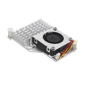 Chladič s nastaviteľnou rýchlosťou PWM, čierny, strieborný, modrý, pre Raspberry Pi 5, aktívny chladič, hliníkový chladič