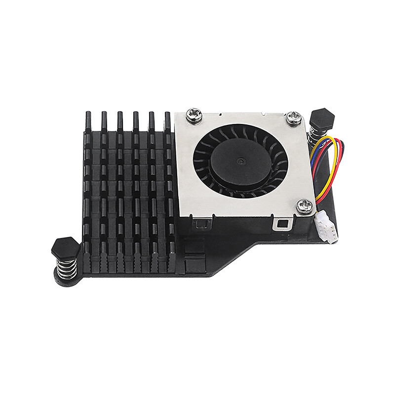 Chladič s nastaviteľnou rýchlosťou PWM, čierny, strieborný, modrý, pre Raspberry Pi 5, aktívny chladič, hliníkový chladič
