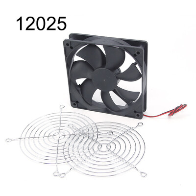 DC 12V Fan 2pin Cooling 3010 5010 7025 8025 12025 Brushless Guard Metal Grill Cover 40mm 60mm 80mm 120mm for 3d print DIY