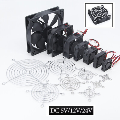 DC bešepetėlis aušinimo ventiliatorius 6025/8025/9225/12025/3007/4010 30MM/40MM/50MM/60MM DC 5V 12V 24V aušintuvas PC nešiojamojo kompiuterio korpuso ventiliatoriai A7