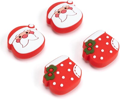 GeekShare 4PCS Thumb Grip Caps za Nintendo Switch/OLED Switch Lite, navlake za Thumbstick Poklopci za joystick Poklon, Božićna tema