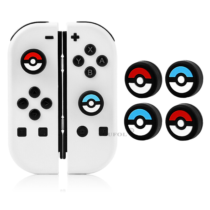 4 ks roztomilých mačacích pazúrov, mäkkých silikónových krytov na palec s dizajnom joysticku pre Nintendo Switch a Lite a príslušenstvo k puzdrám OLED