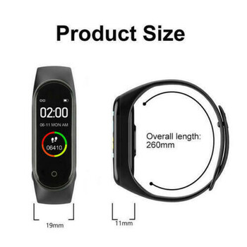 M4 Smart Bracelet Band Sport Fitness Pedometer Tracker Ρολόι καρδιακών παλμών Έξυπνο ρολόι αρτηριακής πίεσης για άνδρες γυναίκες