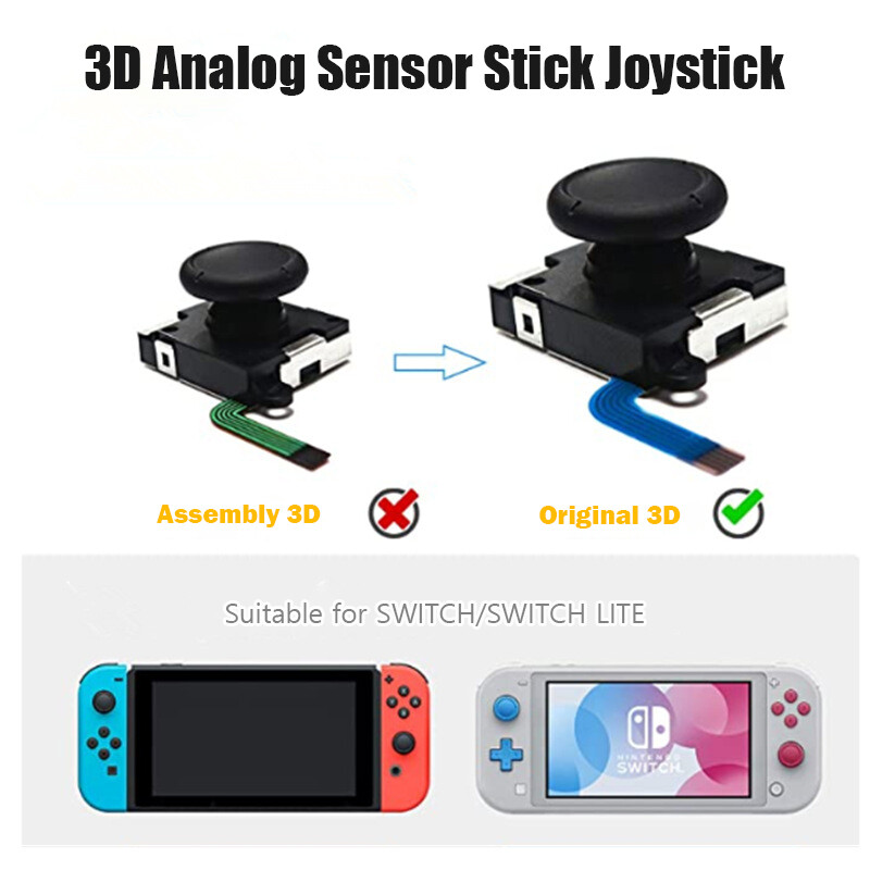 1/2/4 komada za Nintendo Switch/Switch Lite Controller 3D zamjenski joystick Analogni lijevi/desni joysticks Rocker Thumb Stick