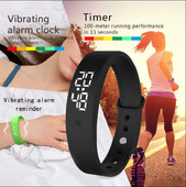 LED digitalna pametna narukvica Vodootporni pametni sat Smart Band s monitorom tjelesne temperature Smart Band Vibration Alarm Podsjetnik