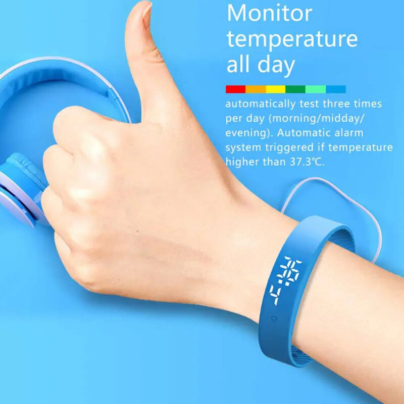 LED digitalna pametna narukvica Vodootporni pametni sat Smart Band s monitorom tjelesne temperature Smart Band Vibration Alarm Podsjetnik
