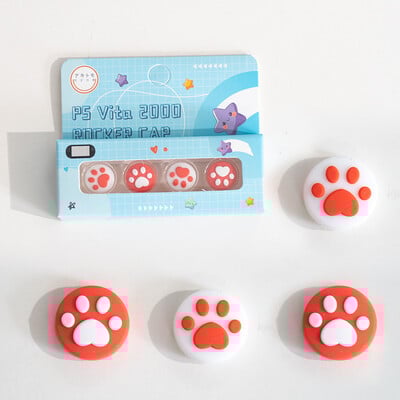 4 τμχ Κάλυμμα Joystick Cap Grip Grip Stick από σιλικόνη για PlayStation Psvita PS Vita PSV 1000 Fat/2000 Slim Protector Case