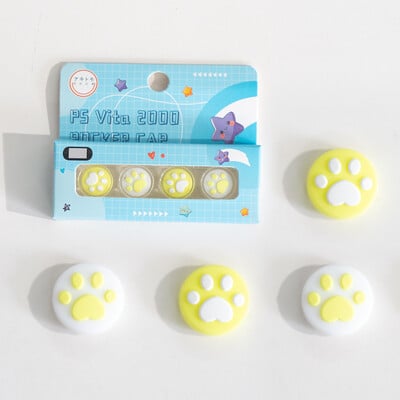 4 τμχ Κάλυμμα Joystick Cap Grip Grip Stick από σιλικόνη για PlayStation Psvita PS Vita PSV 1000 Fat/2000 Slim Protector Case