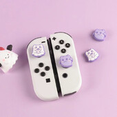Μωβ Ghost Switch Oled Thumb Grip Caps JoyCon Joystick Θήκη για παιχνίδι Thumbstick Shell NS Lite για Nintendo Switch/ Oled/Lite