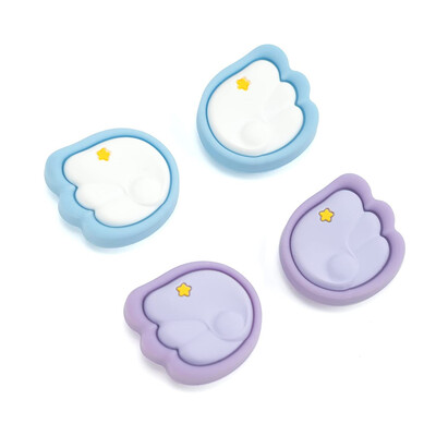 Μωβ Ghost Switch Oled Thumb Grip Caps JoyCon Joystick Θήκη για παιχνίδι Thumbstick Shell NS Lite για Nintendo Switch/ Oled/Lite