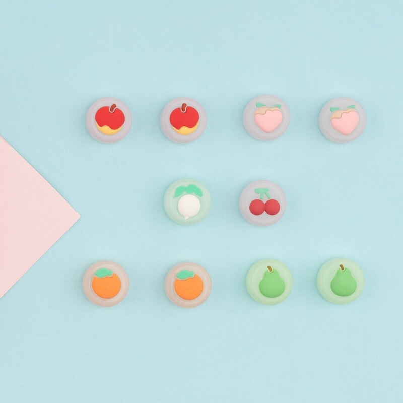 GeekShare Joy Con Thumb Grip Caps σιλικόνης Fruit Joystick Caps για Nintendo Switch OLED Thumb Stick Grips For Switch Lite