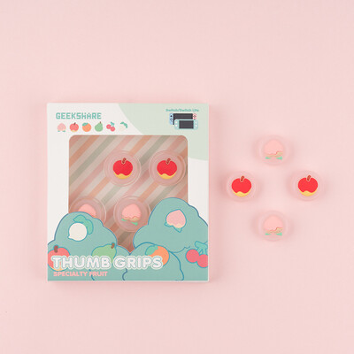 Φρούτα παγωτό διακόπτη Thumb Grip Cap 4PCS Joystick Protective Cover NS Lite Thumbstick Case for Nintendo Switch Accessories