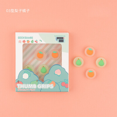 Φρούτα παγωτό διακόπτη Thumb Grip Cap 4PCS Joystick Protective Cover NS Lite Thumbstick Case for Nintendo Switch Accessories