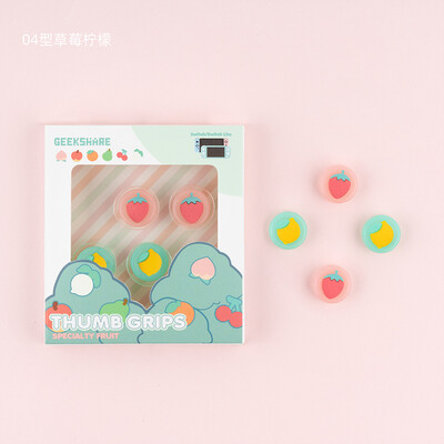 Φρούτα παγωτό διακόπτη Thumb Grip Cap 4PCS Joystick Protective Cover NS Lite Thumbstick Case for Nintendo Switch Accessories