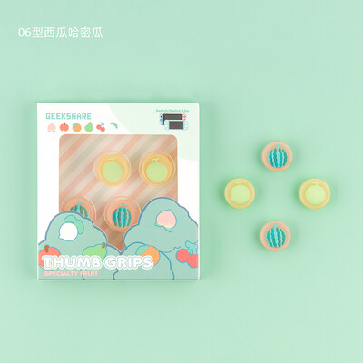 Φρούτα παγωτό διακόπτη Thumb Grip Cap 4PCS Joystick Protective Cover NS Lite Thumbstick Case for Nintendo Switch Accessories