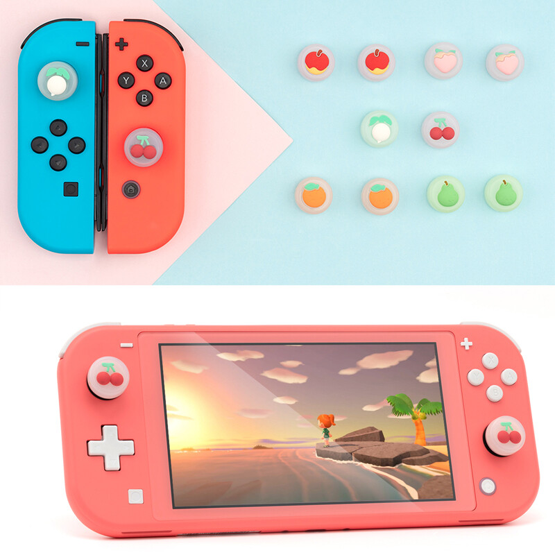 Φρούτα παγωτό διακόπτη Thumb Grip Cap 4PCS Joystick Protective Cover NS Lite Thumbstick Case for Nintendo Switch Accessories