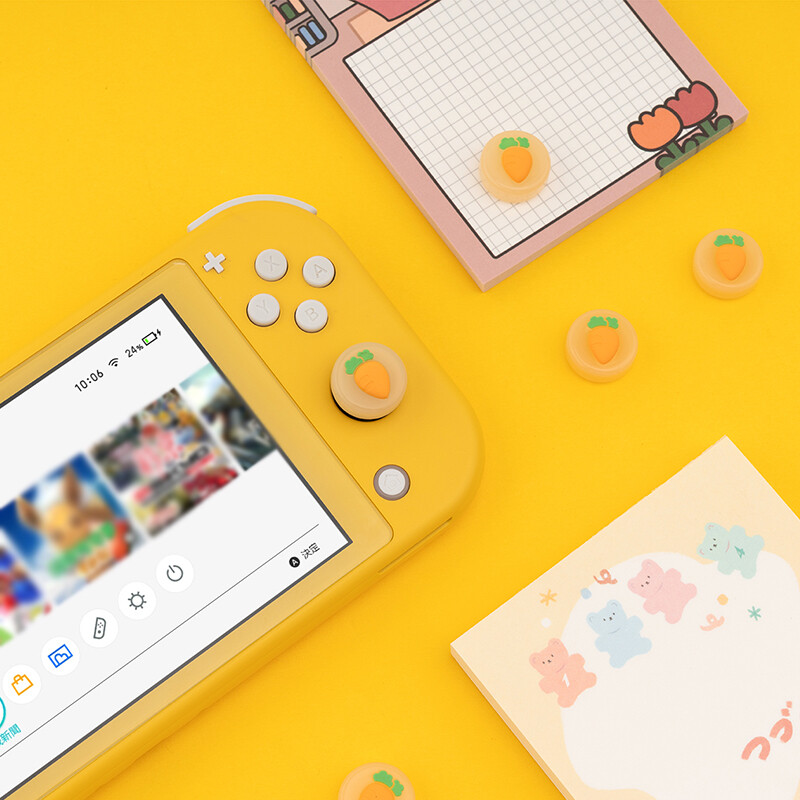 Φρούτα παγωτό διακόπτη Thumb Grip Cap 4PCS Joystick Protective Cover NS Lite Thumbstick Case for Nintendo Switch Accessories