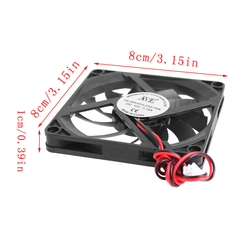 CPU ventilators 8010 80mm DC Brushless 12V 2600rpm Silent Mini Micro Kluss dators CPU Server Aksiālie dzesēšanas ventilatori Tahometrs J60A
