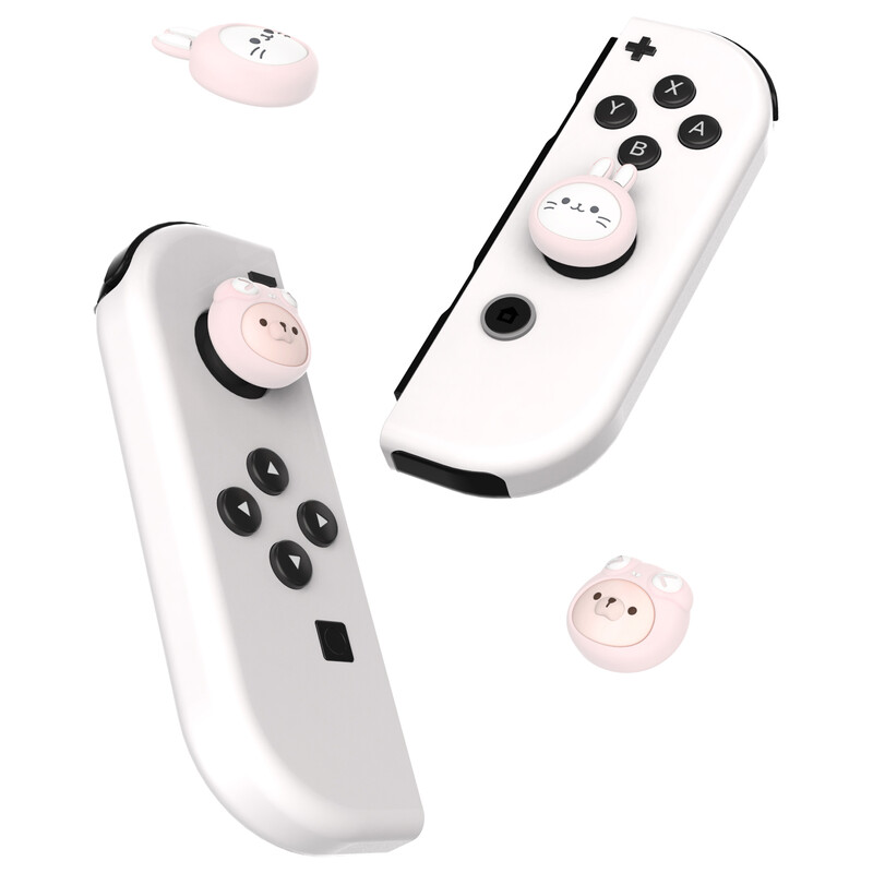 PlayVital Joystick sapkák Switch és Switch Lite számára, hüvelykujj fogantyúk Switch OLED Joyconhoz - Cosplaying Kitten & Puppy