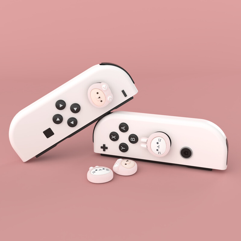 PlayVital Joystick sapkák Switch és Switch Lite számára, hüvelykujj fogantyúk Switch OLED Joyconhoz - Cosplaying Kitten & Puppy