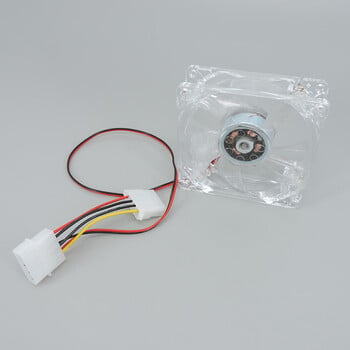 8025 Green Red Bule White Четирицветен 4-пинов LED PC Кутия за компютър Безчетков вентилатор за охлаждане 80x80x25 DC 12V 3-пинов до 4-пинов охладител L