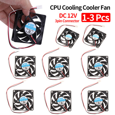 1-3Gb DC 12V dzesētāja ventilators personālajam datoram 3-Pin 70x70x15mm datora CPU sistēma Dziedinātāja bezsuku dzesēšanas ventilators Datora piederumi