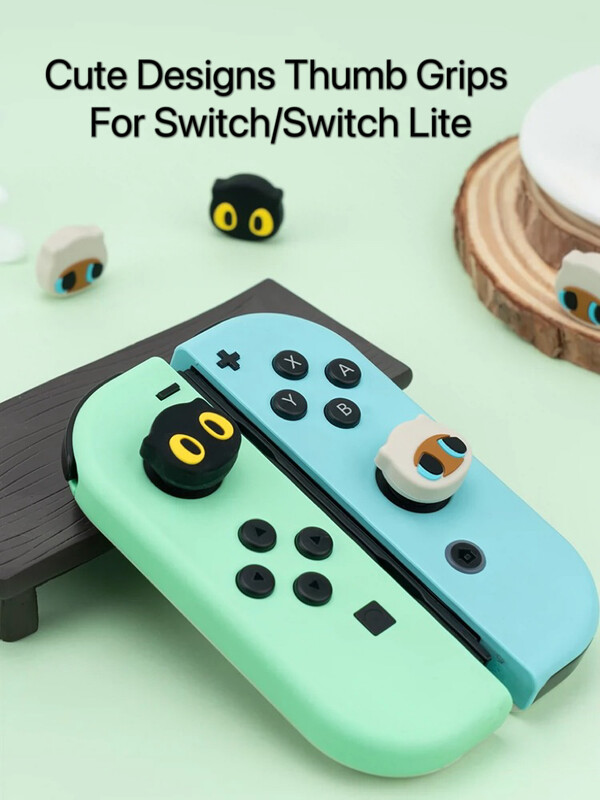 Aranyos Joystick sapkák Nintendo Switch/Switch Lite/Switch OLED 4 PCS Thumbstick Cover Analóg Stick gomb fedél NS Joyconhoz